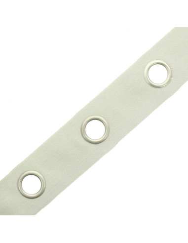 Matte silver eyelet tape - Linen