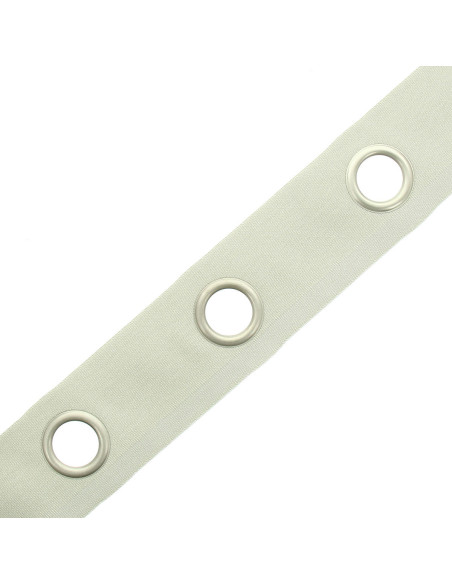 Matte silver eyelet tape - Linen