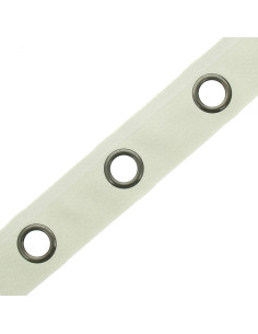 Gunmetal eyelet band - Linen 2