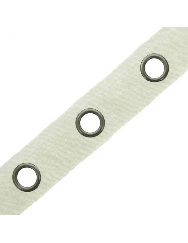 Gunmetal eyelet band - Linen