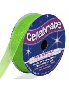Celebrate lime green organza ribbon - 12 mm x 6 m