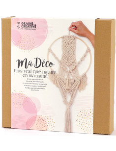 Macramé kit with bamboo circle hanger