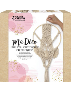 Macramé kit with bamboo circle hanger 2