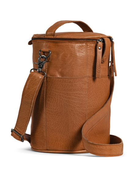 Muud Saturn XL Leather Storage Bag for Knitting - Whisky