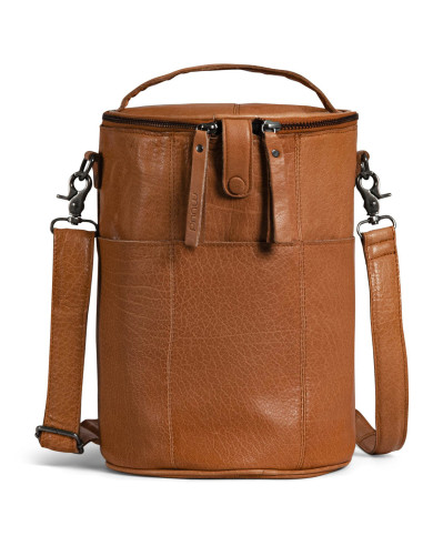 Muud Saturn XL Leather Storage Bag for Knitting - Whisky