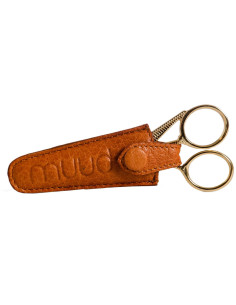Muud Espoo Leather Protective Case for Embroidery Scissors - Whisky 2