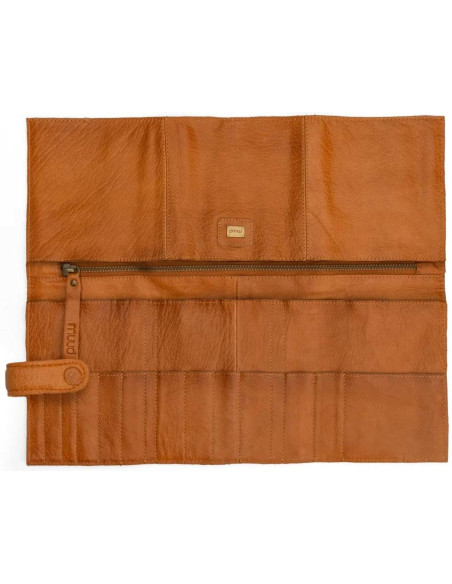 Muud Stockholm leather storage case for circular needles - Whisky