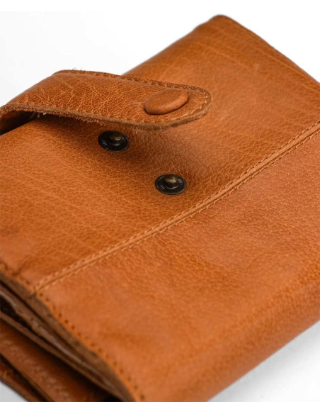 Muud Stockholm leather storage case for circular needles - Whisky