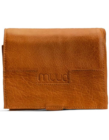 Muud Stockholm leather storage case for circular needles - Whisky