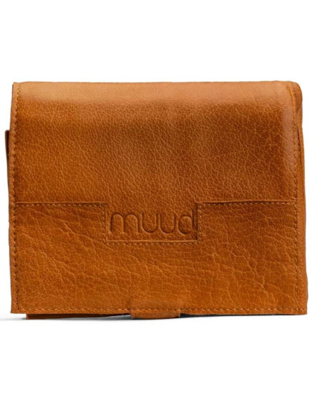 Muud Stockholm leather storage case for circular needles - Whisky