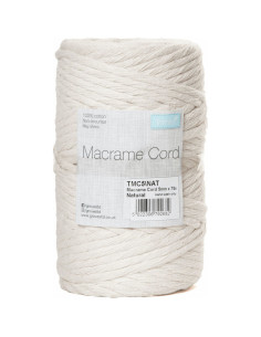 Natural 5 mm cotton macramé cord