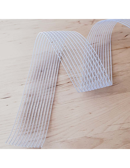 Elastic gathering tape for smocking - White