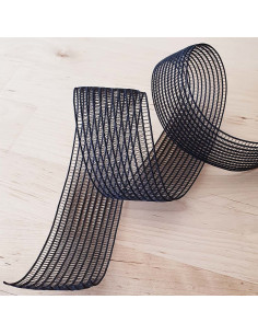 Elastic gathering tape for smocking - Black
