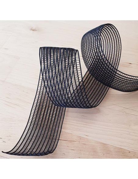 Elastic gathering tape for smocking - Black