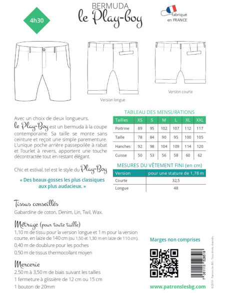 Men's Bermuda Pattern The Playboy - Les BG