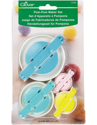 Set of 4 Clover pom-pom makers