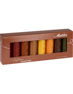 Box of 8 polyester sewing threads 200m Autumn Mettler ®