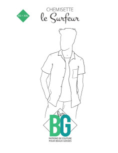 Men's Short-Sleeve Shirt Pattern The Surfer - Les BG