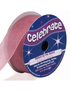 Celebrate old rose organza ribbon - 20 mm x 5 m