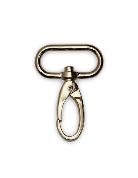 Metal carabiner 25 x 45 mm - New gold