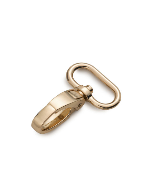 Metal carabiner 25 x 45 mm - New gold
