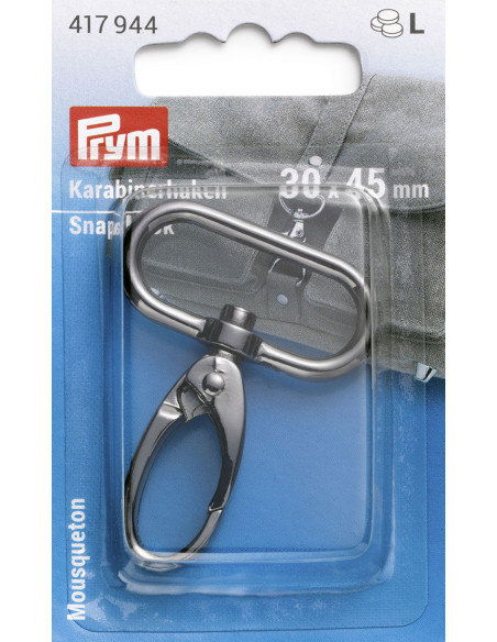 Metal carabiner 30 x 45 mm - Shiny burnished