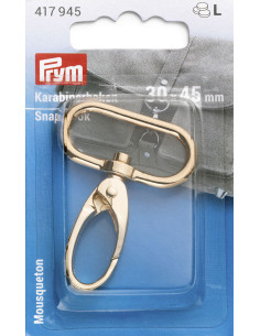 Metal carabiner 30 x 45 mm - New gold