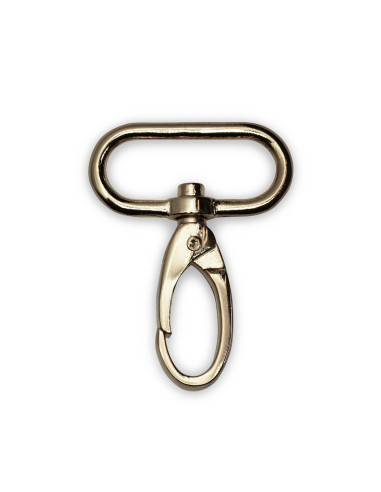 Metal carabiner 30 x 45 mm - New gold