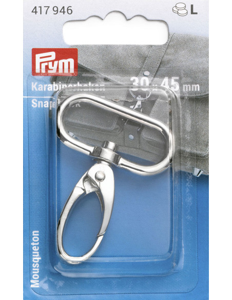 Metal carabiner 30 x 45 mm - Silver