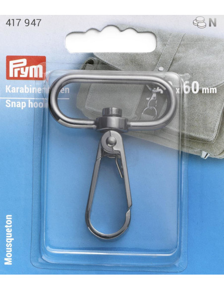 Metal carabiner 40 x 60 mm - Shiny burnished