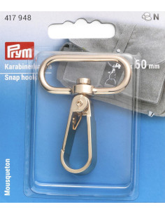 Metal carabiner 40 x 60 mm - New gold