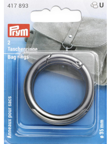 Carabiner rings for bags - Shiny brown