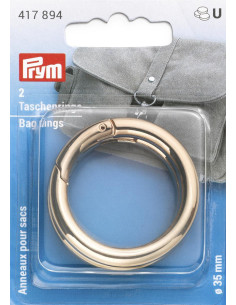 Carabiner rings for bags - New gold