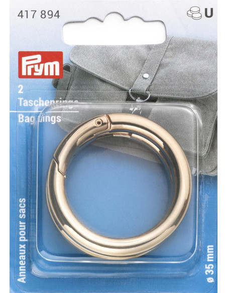 Carabiner rings for bags - New gold
