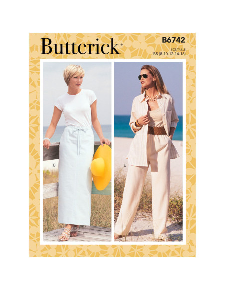 Skirt, shorts, and pants pattern - Butterick 6742