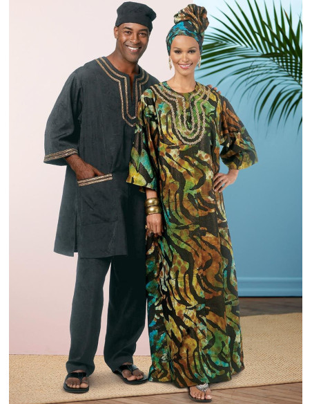 Pattern for tunic, caftan, pants, hat, and turban - Butterick 6748