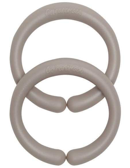 60 mm silicone suspension rings for baby accessories - Beige