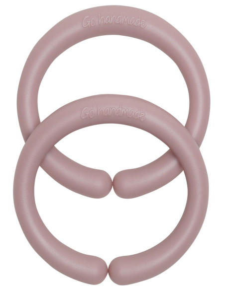 60 mm silicone suspension rings for baby accessories - Vintage Pink