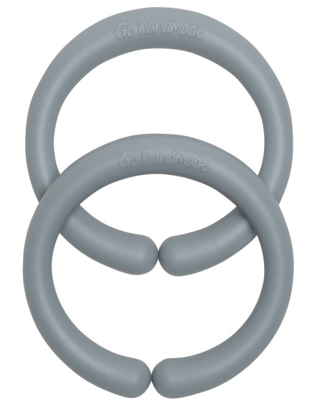 60 mm silicone suspension rings for baby accessories - Gray