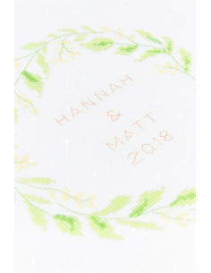 DMC iridescent Aida 5.5 fabric for embroidery - White 2