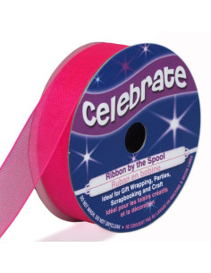 Celebrate fuchsia organza ribbon - 12 mm x 6 m