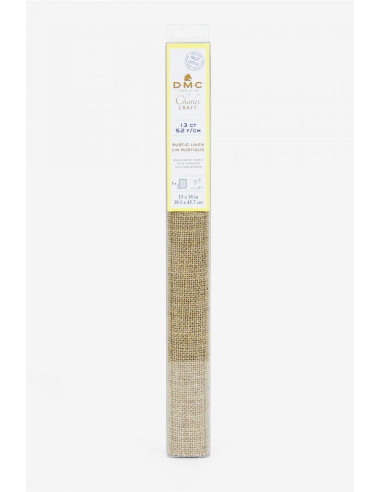 Rustic linen fabric 5.2 DMC embroidery threads, piece of 38.1 cm x 45.7 cm
