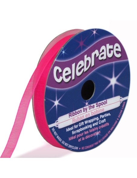 Celebrate fuchsia organza ribbon - 6 mm x 8 m