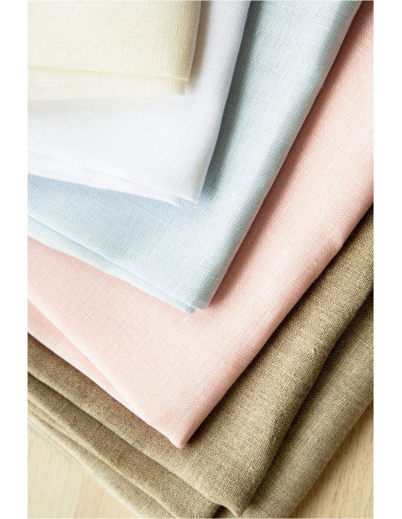 DMC 11-count linen embroidery fabric - White