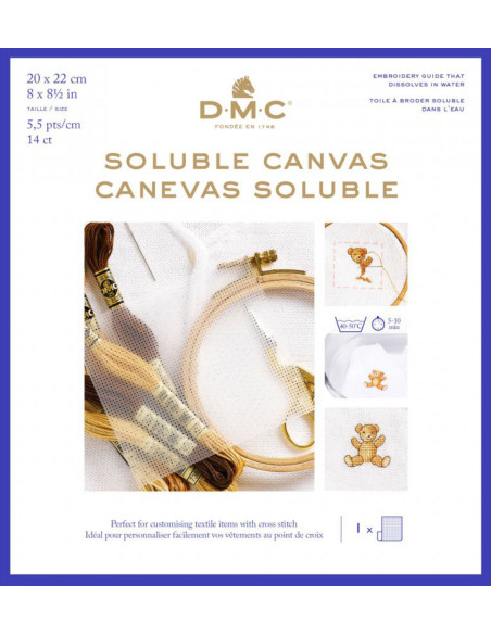 Soluble canvas fabric DMC