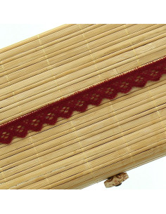 15 mm elastic lace - Bordeaux