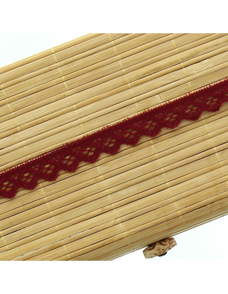 15 mm elastic lace - Bordeaux