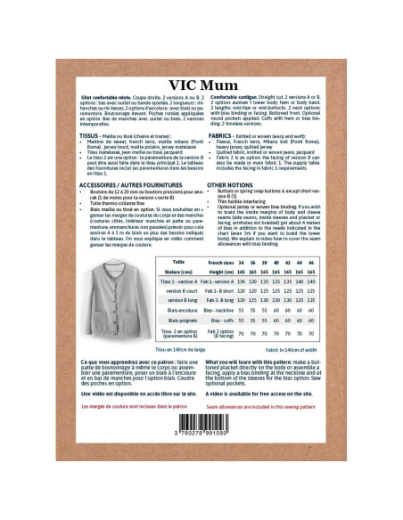 Vic Mum Vest Pattern - Ikatee