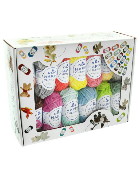 Box of 25 Happy Chenille DMC balls