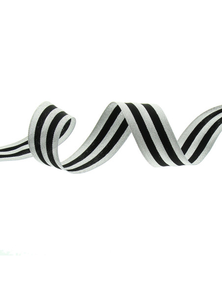 Metal stripe gallon - Black and silver